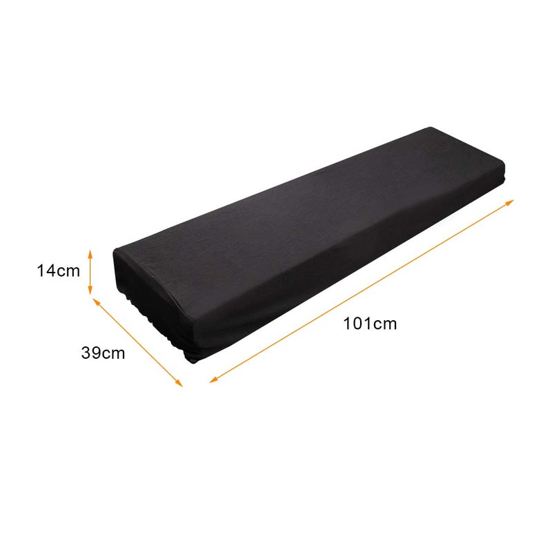 Coolrunner Piano Keyboard Dust Cover For 61/76/88 Keys- Electric/Digital Piano Stretchable Protective Keyboard Cover, Elastic Cord Locking Clasp, Machine Washable (61-76 Keys) - Image 2